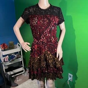 NWOT $150 Ralph Lauren | Denim & Supply | Mixed Print Ruffle Swing Dress